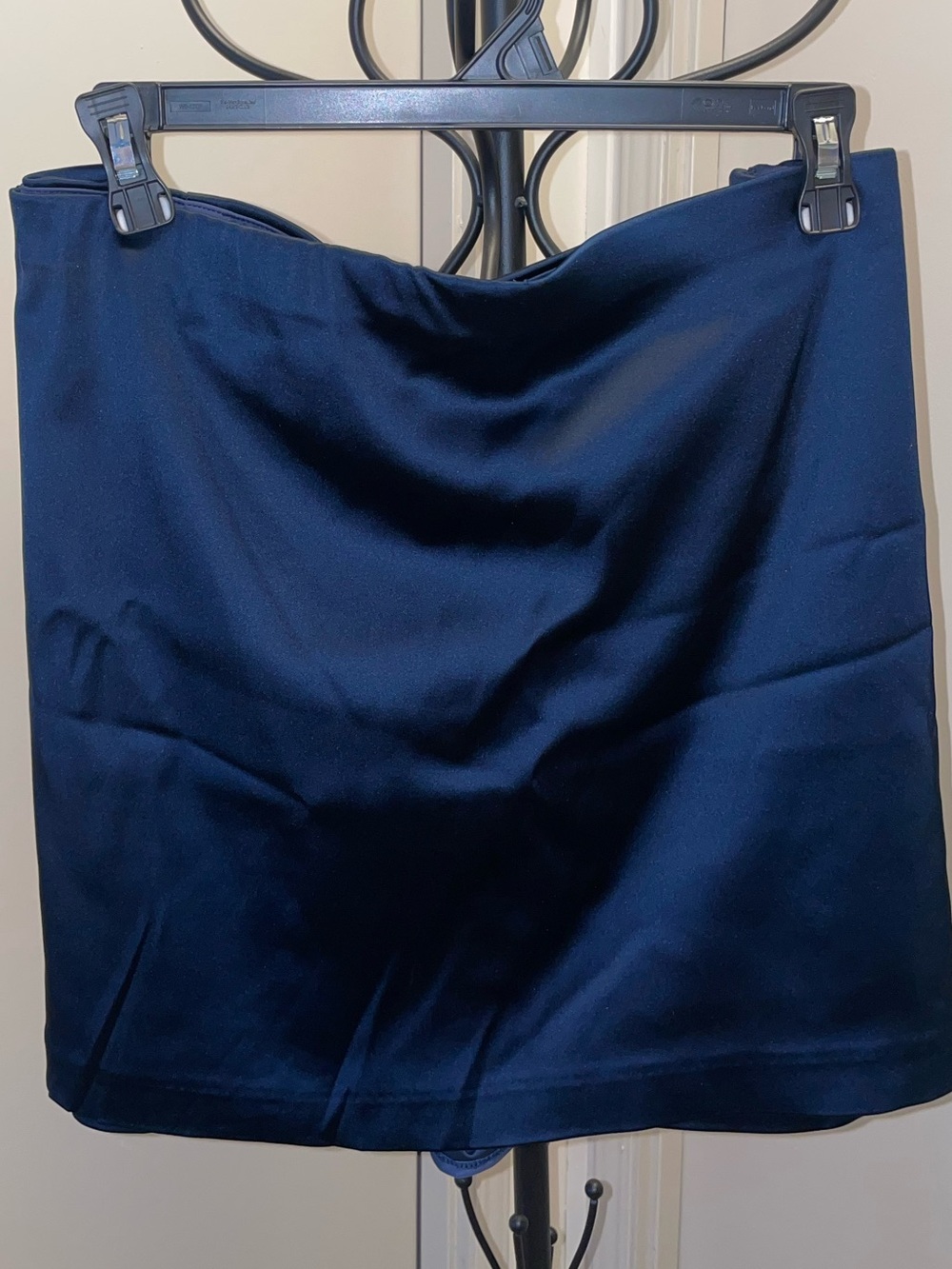 Abercrombie & Fitch Navy Satin Cowl Mini Skirt
